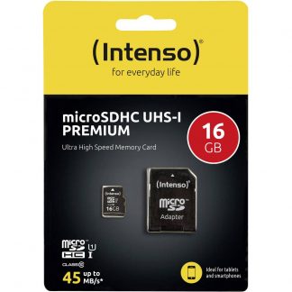 Intenso Premium microSDHC-Kort 16 GB Class 10, UHS-I inkl. SD-adapter