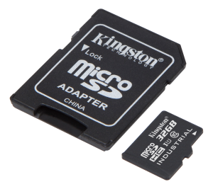 Kingston 32GB microSDHC UHS-I Class 10 Industrial Temp Card + SD Adapt