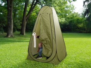 Pop-up-tält med Campingtoalett - Outlust